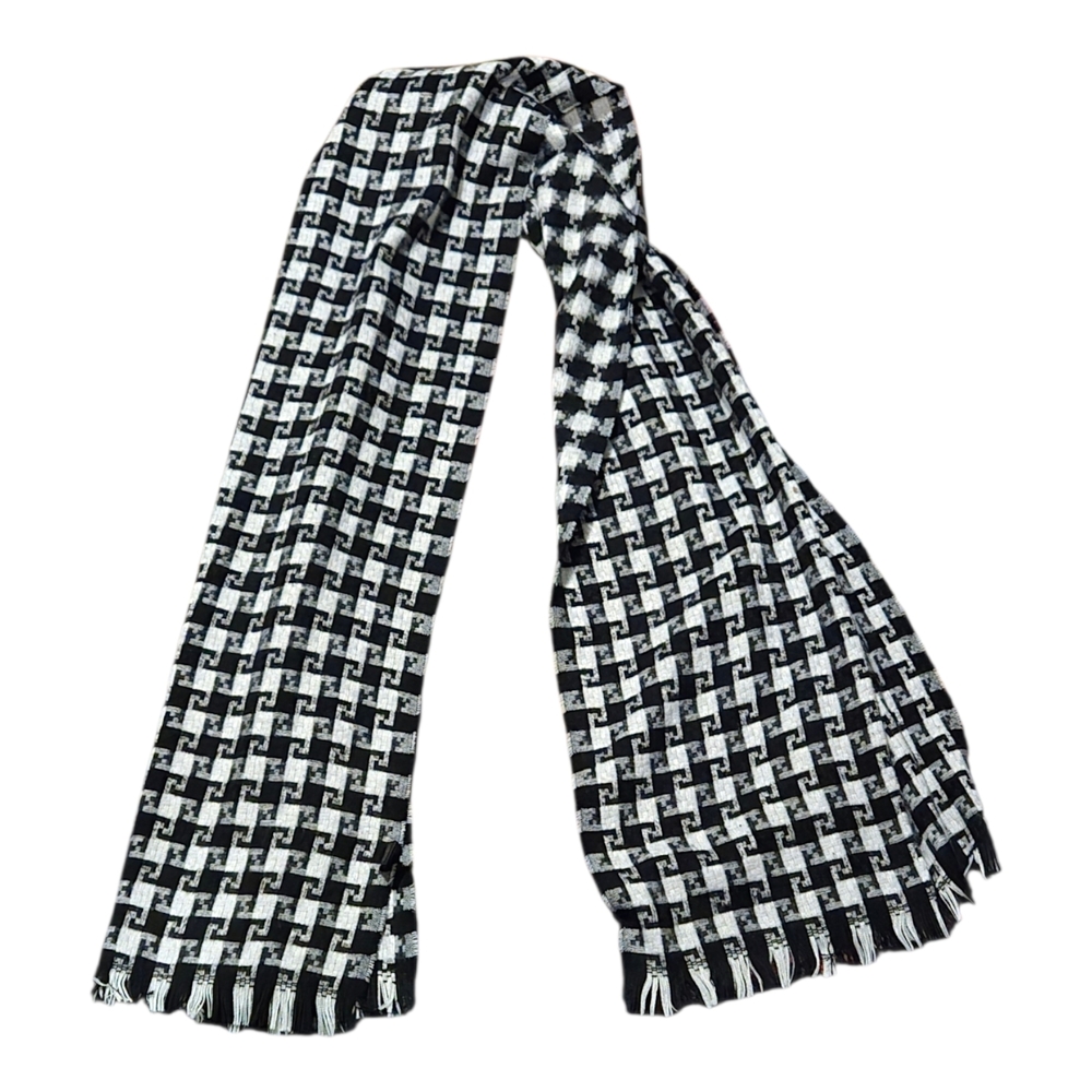 Elegant Black and White Scarf